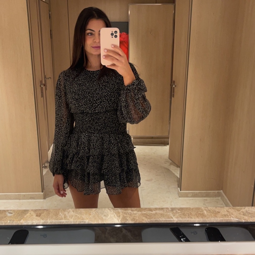 Bardot Black Patterned Dress